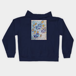 Blue Bird of Happiness Kids Hoodie